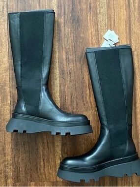 ZARA Knee-High Chunky Sole Boots